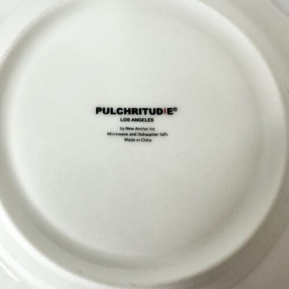 Pulchritudie Eileen's Peony set of 2 teacups & saucers Pink Blue Green 3 in - Picture 15 of 15